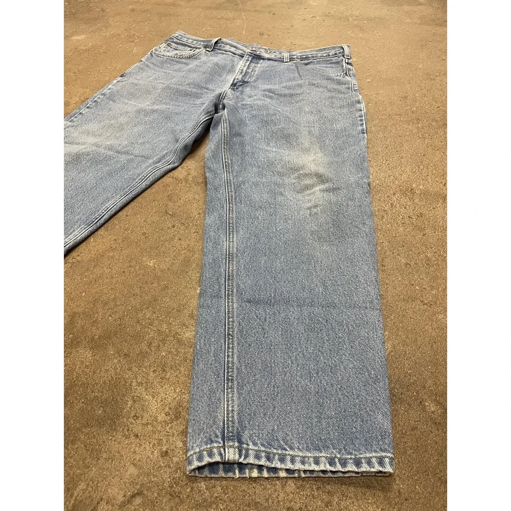 Carhartt‎ Jeans Mens Light Blue Denim Relaxed Straight Leg 5-Pocket Zip Fly Work